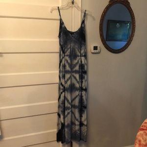 Lucky Brand maxi sun dress.  Size Large. Color Blue
